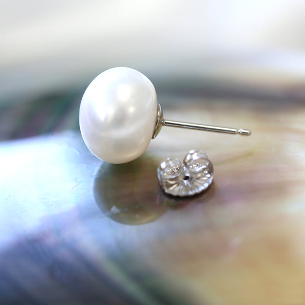純天然淡水珍珠耳環 10~11 mm